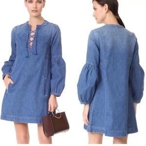 Ulla Johnson Daren denim mini dress size 4